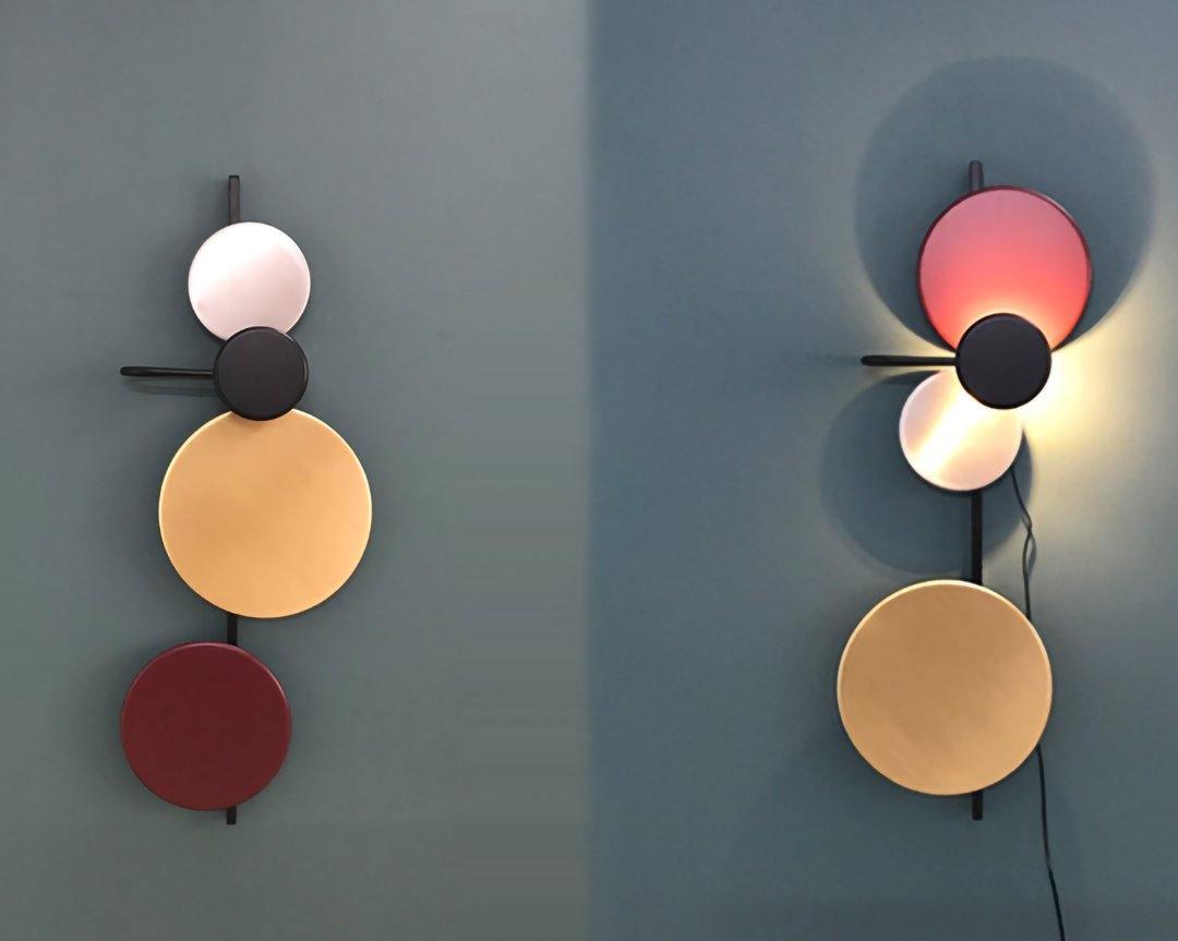Mirq Wall Lamp Magnetic Discs Artistic