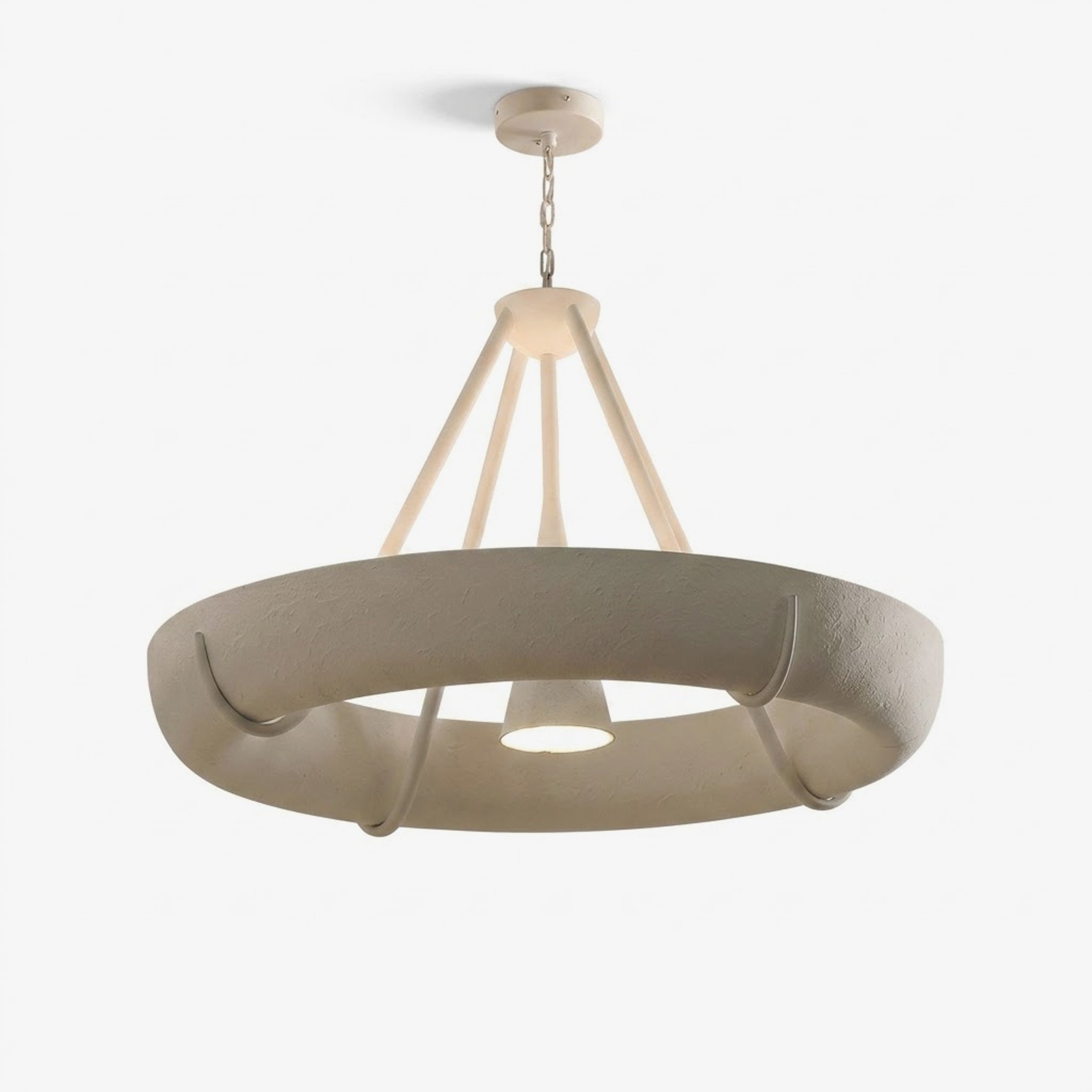 Plaster Drum Chandelier