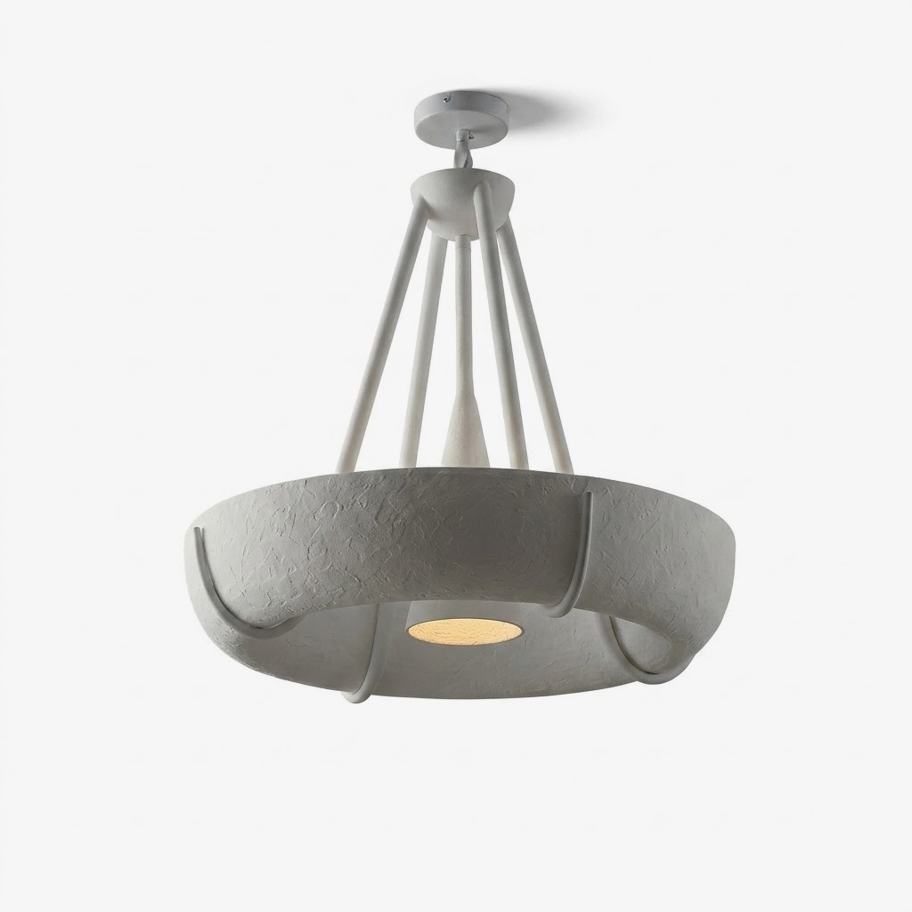 Plaster Drum Chandelier