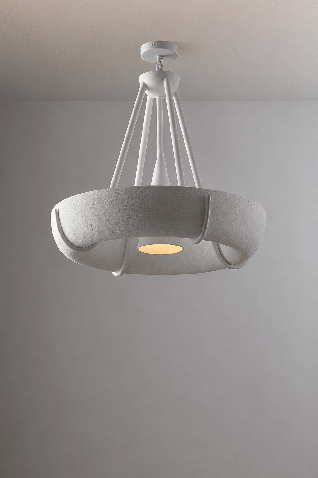 Plaster Drum Chandelier