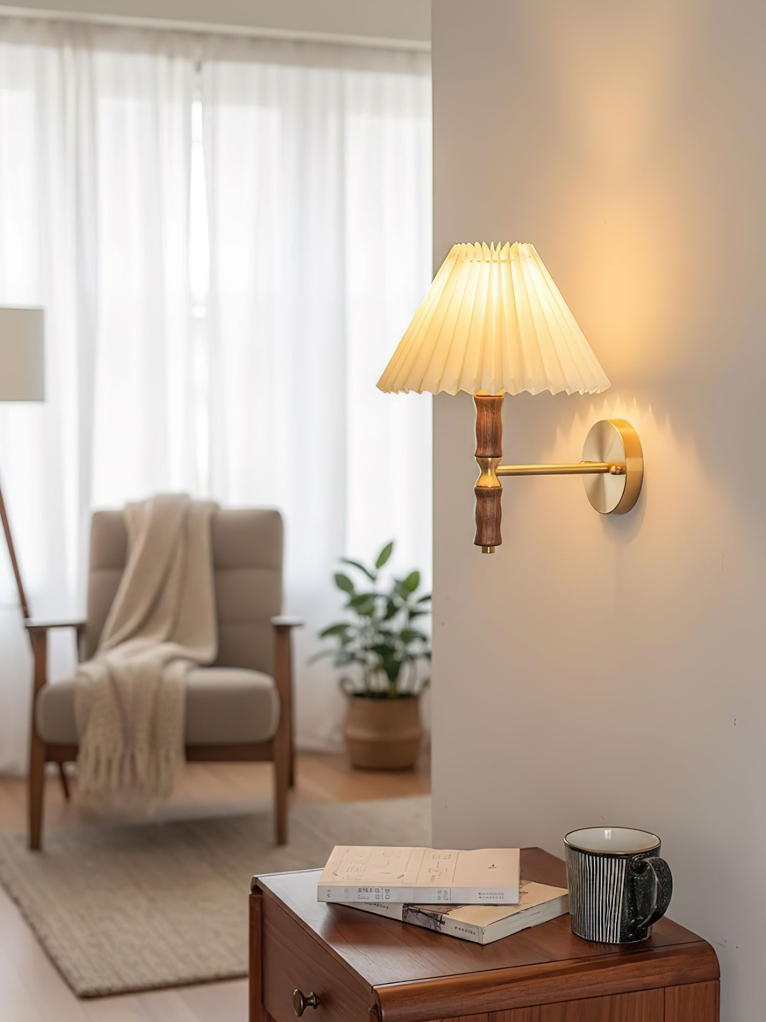 Lucienne Walnut Indoor Wall Light