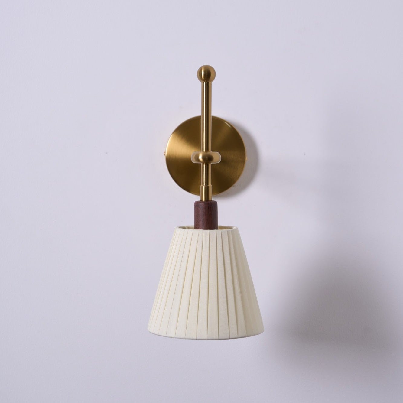 Gairm Wall Lamp Pleated Fabric Brass