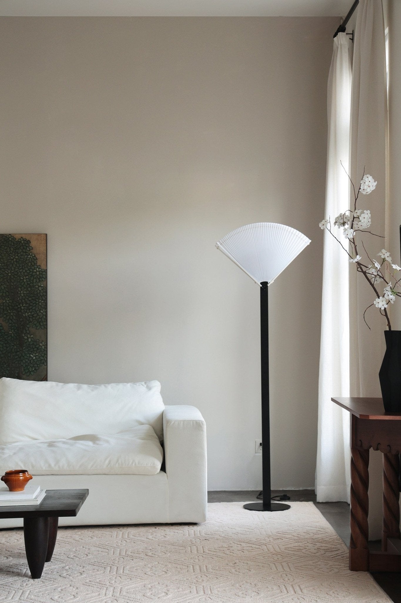 Pleated Fan Floor Lamp