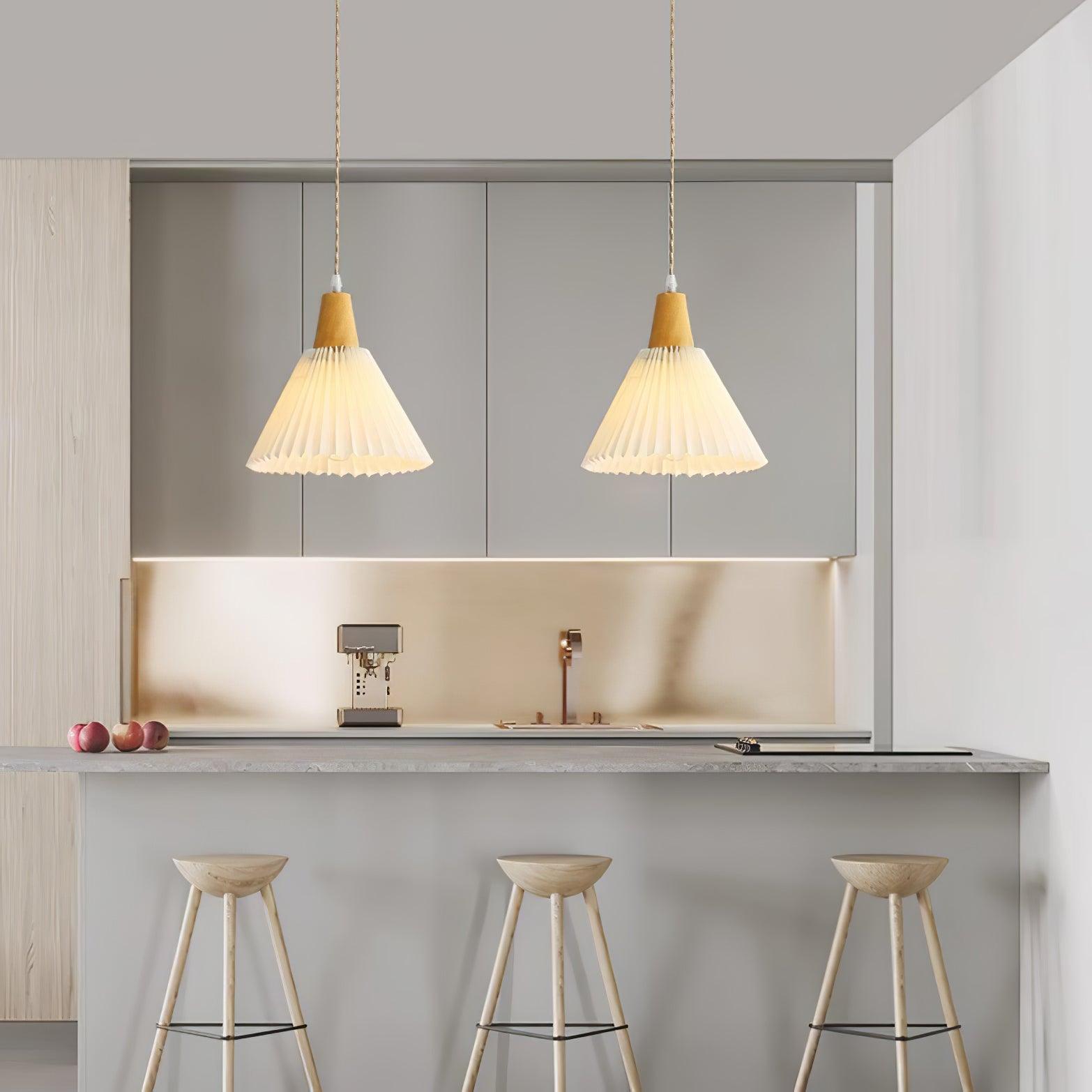 Flora Modern Wood Pendant Light - Neutral Decor