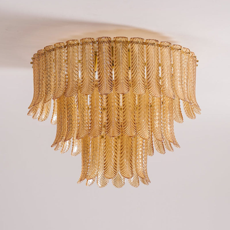 Lindenwick Glass Flush Mount Ceiling Light