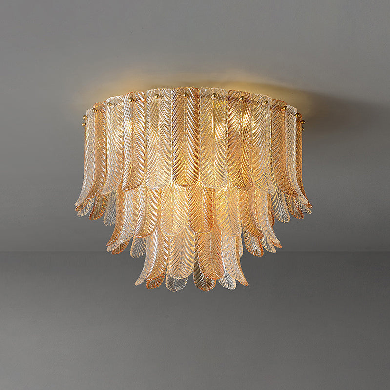 Lindenwick Glass Flush Mount Ceiling Light