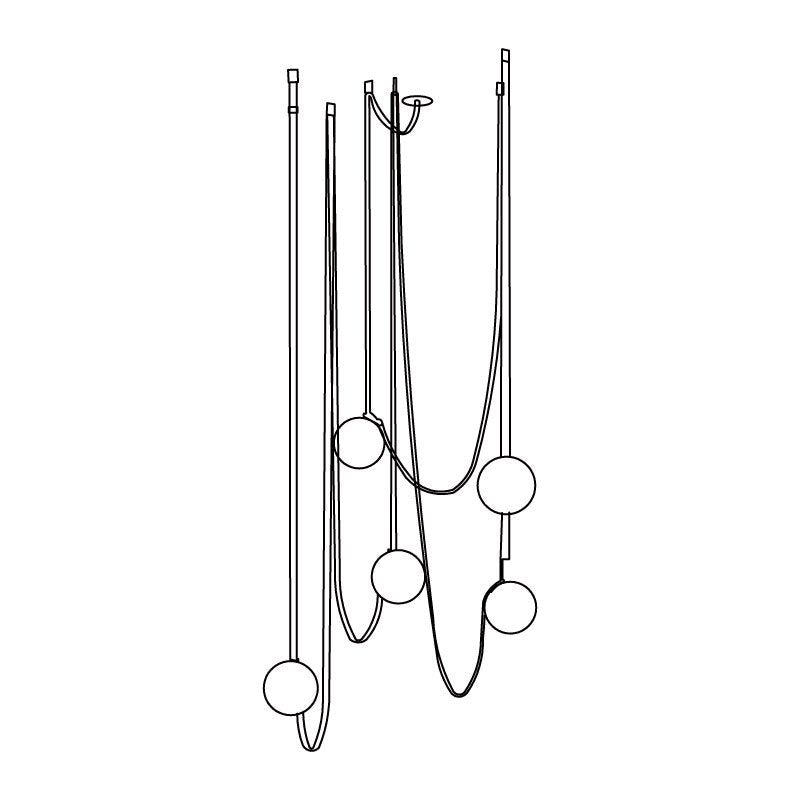 Velinenne Pendant Lamp Leather Belt Glass