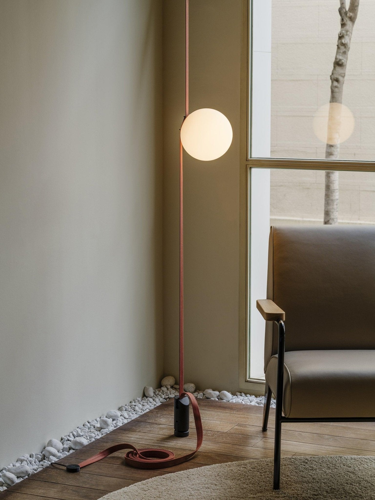 Velinenne Pendant Lamp Leather Belt Glass