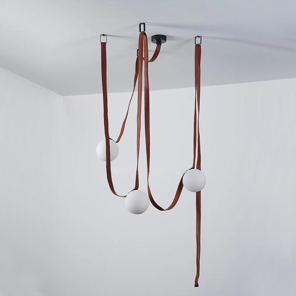 Velinenne Pendant Lamp Leather Belt Glass