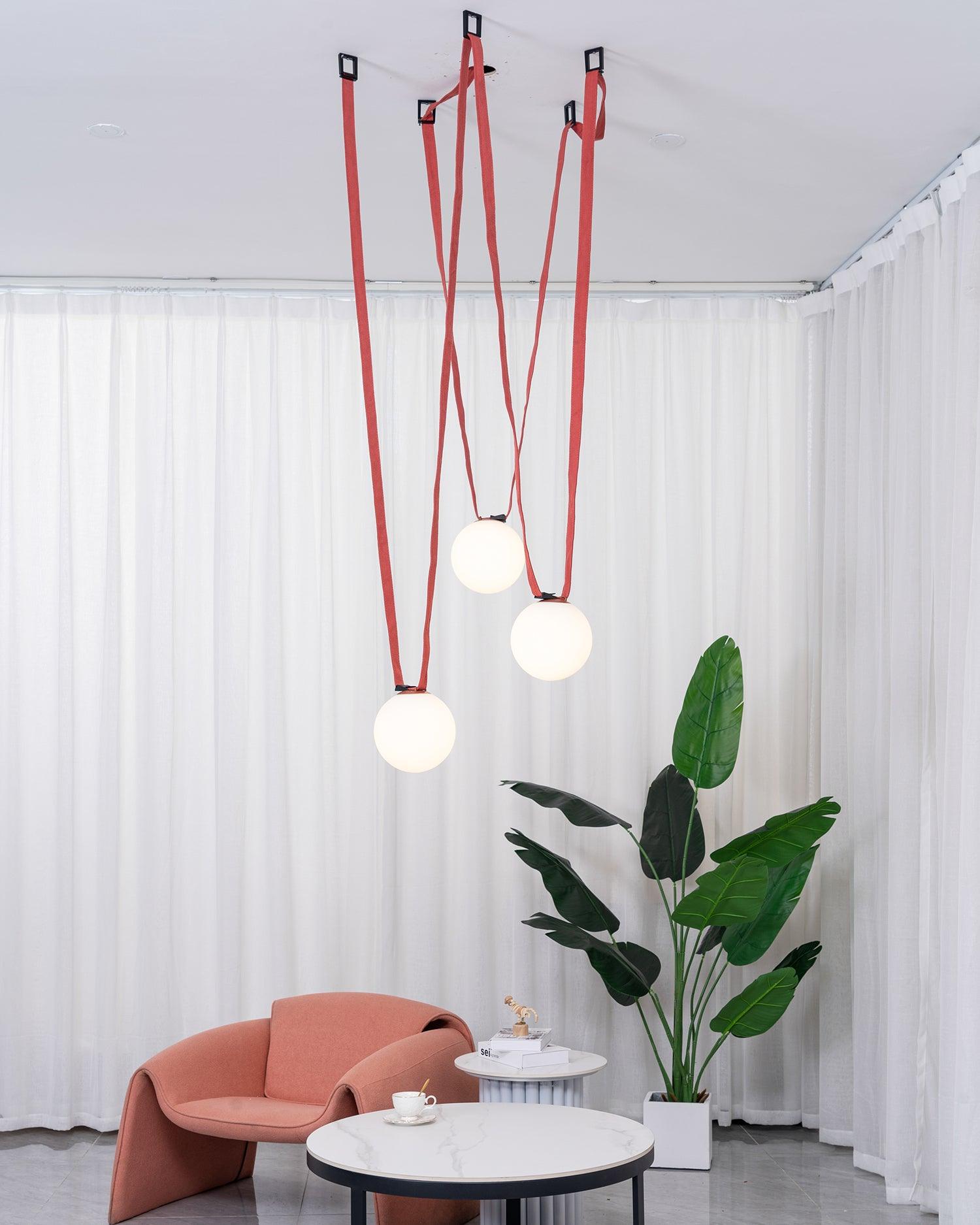 Velinenne Pendant Lamp Leather Belt Glass