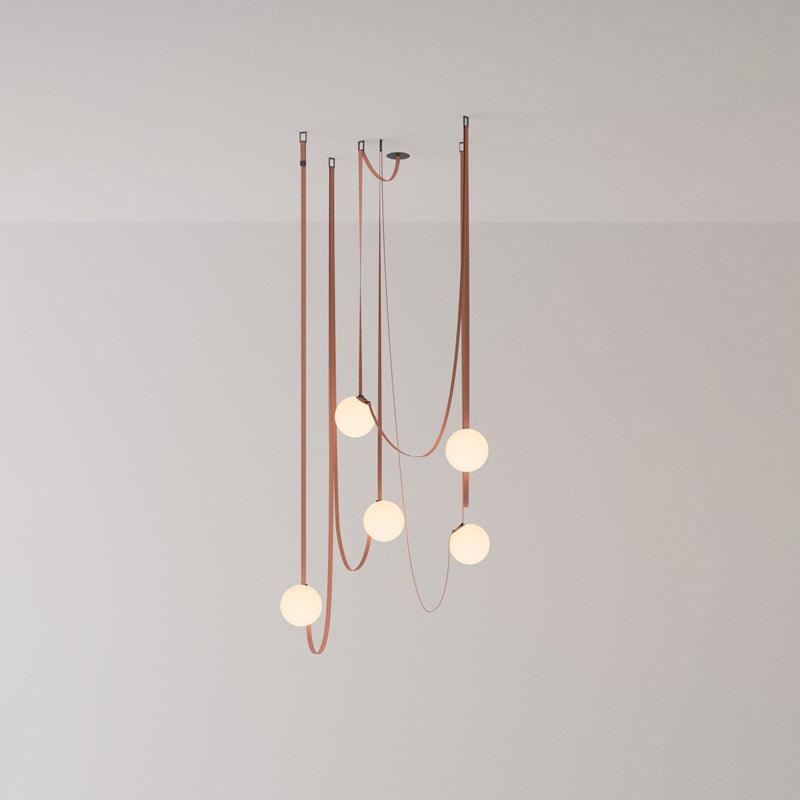 Velinenne Pendant Lamp Leather Belt Glass