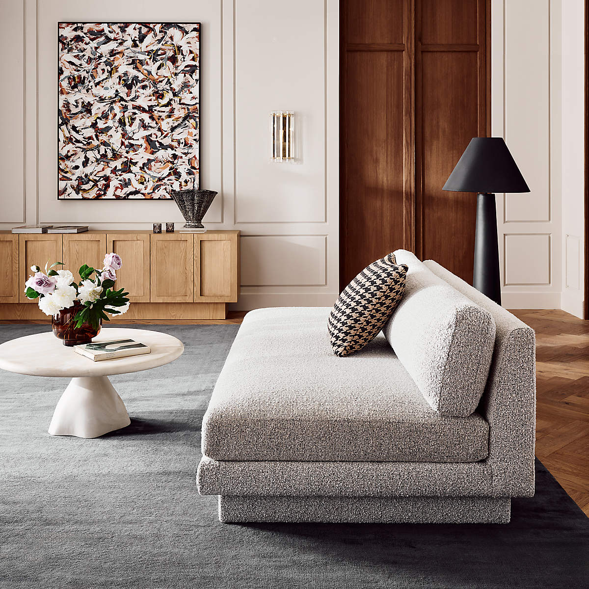 Columnil White Floor Lamp