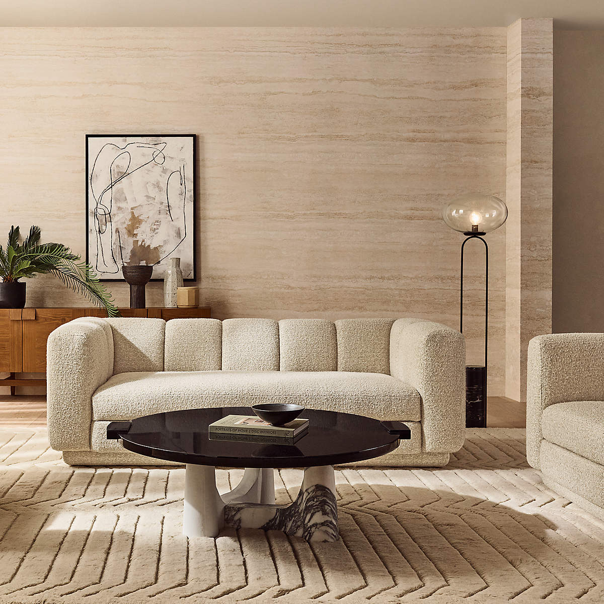 Haloroy Marble Floor Lamp