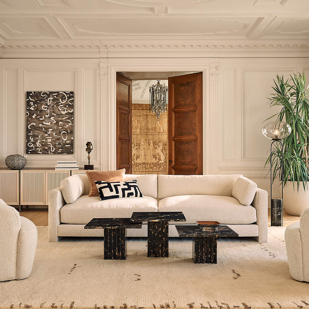 Haloroy Marble Floor Lamp