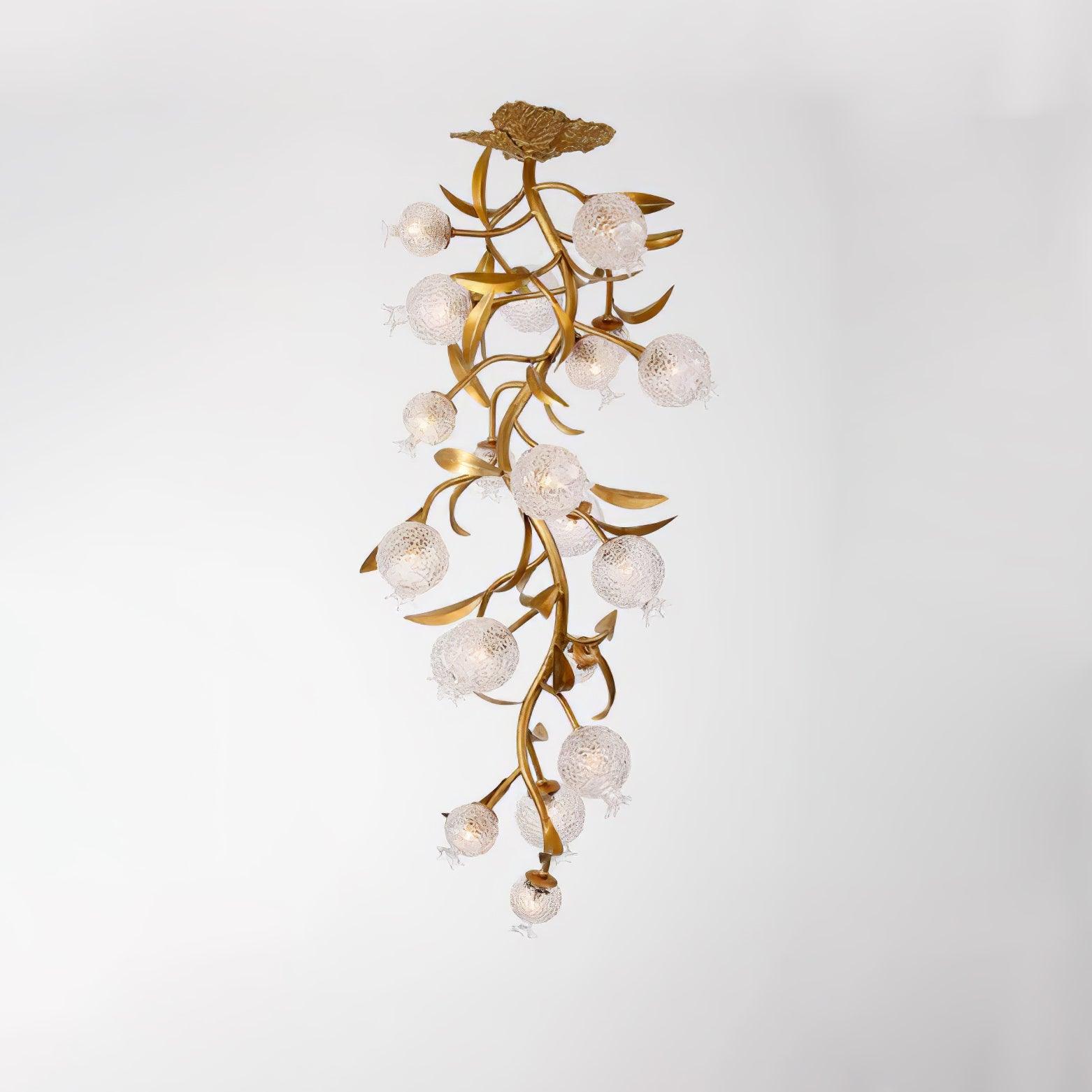 Bexlyn Elegance Pomegranate Brass Glass Ceiling Lamp