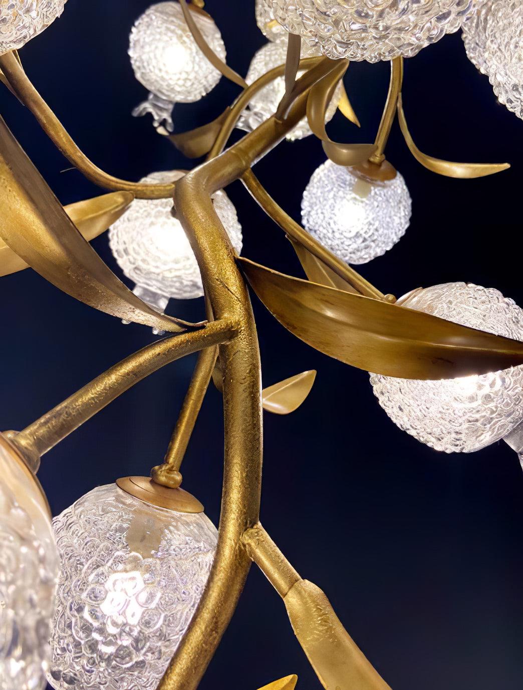 Bexlyn Elegance Pomegranate Brass Glass Ceiling Lamp