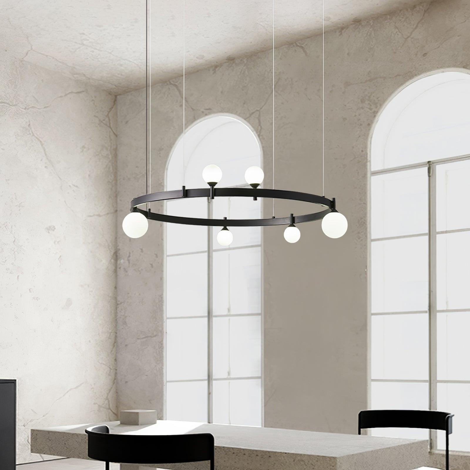 Orel Pendant Lamp Round Black Ring