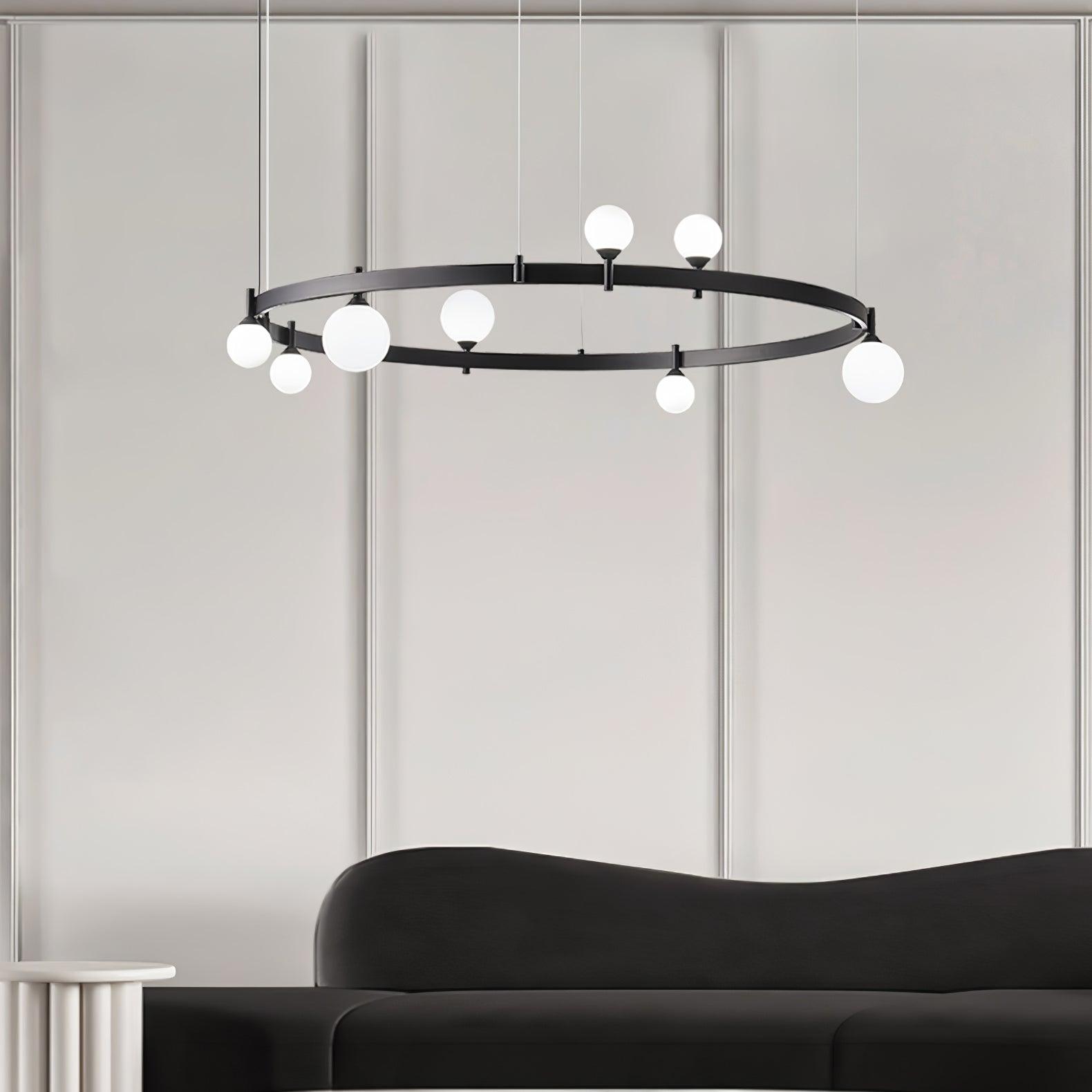 Orel Pendant Lamp Round Black Ring