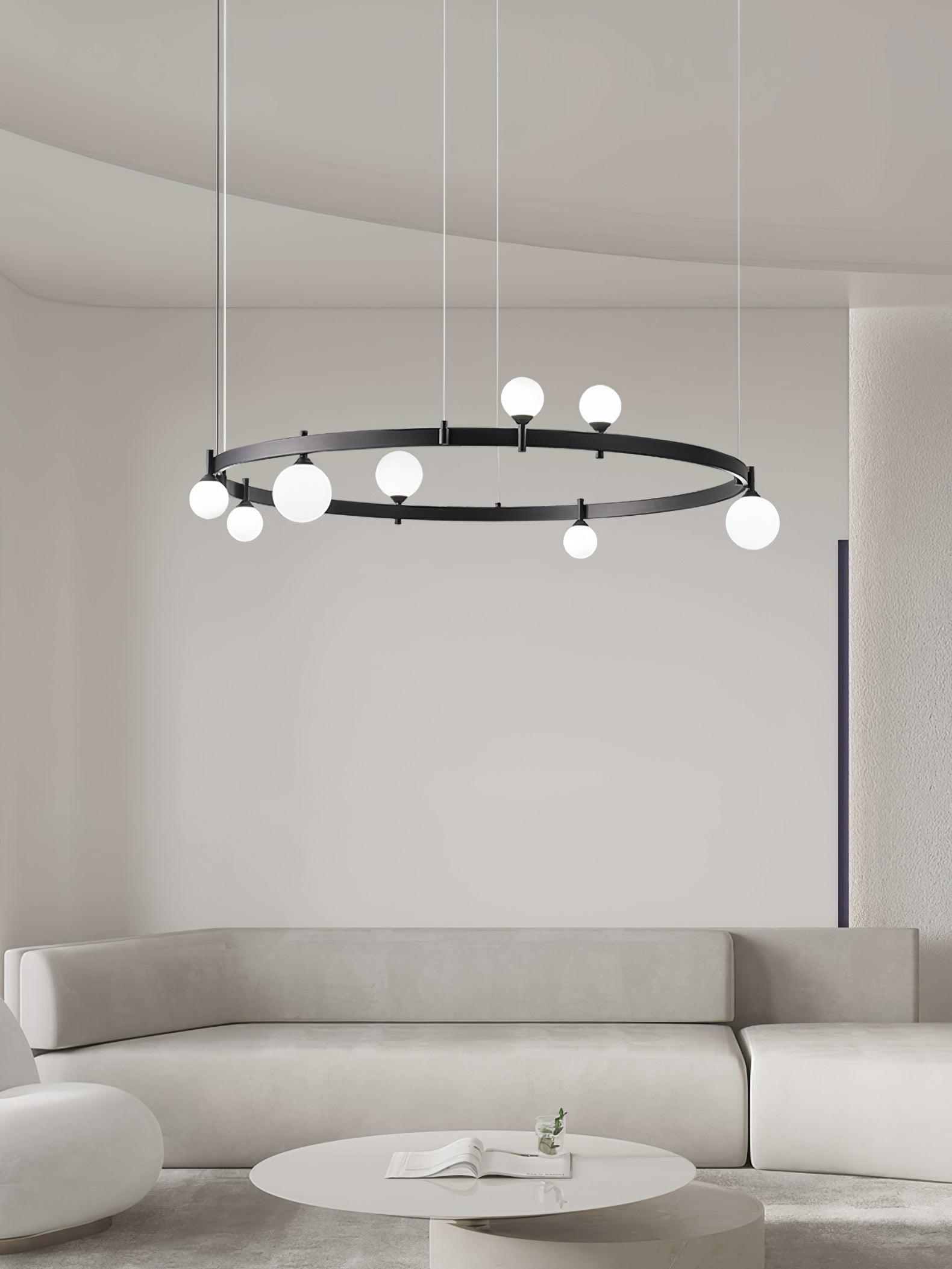 Orel Pendant Lamp Round Black Ring