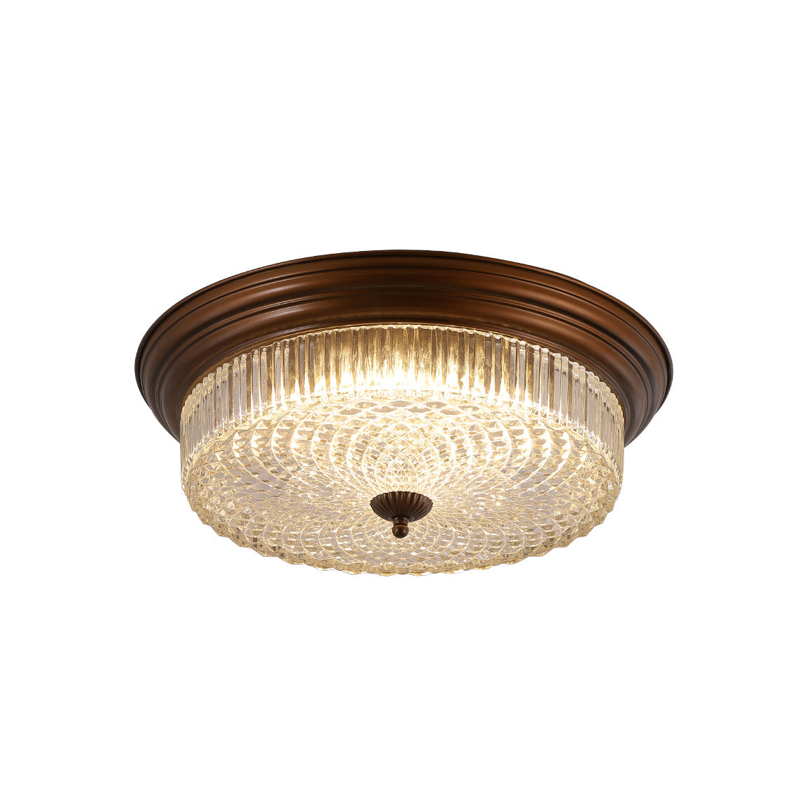 Aurebrook Crystal Round Flush Mount Ceiling Light