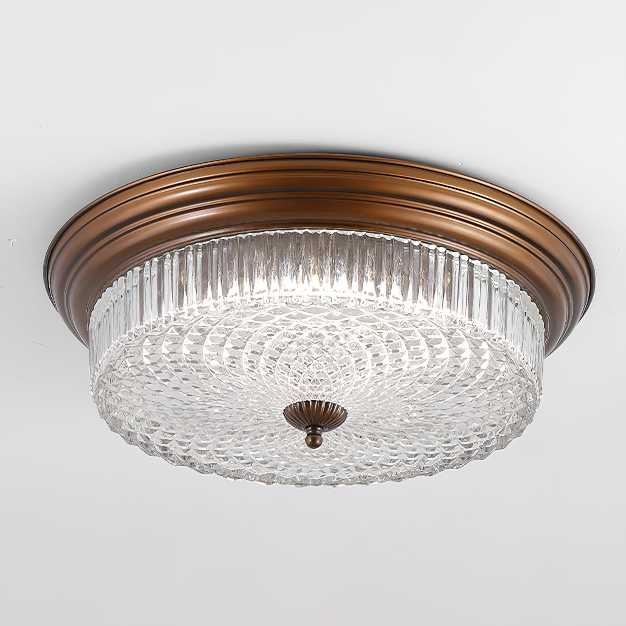 Aurebrook Crystal Round Flush Mount Ceiling Light