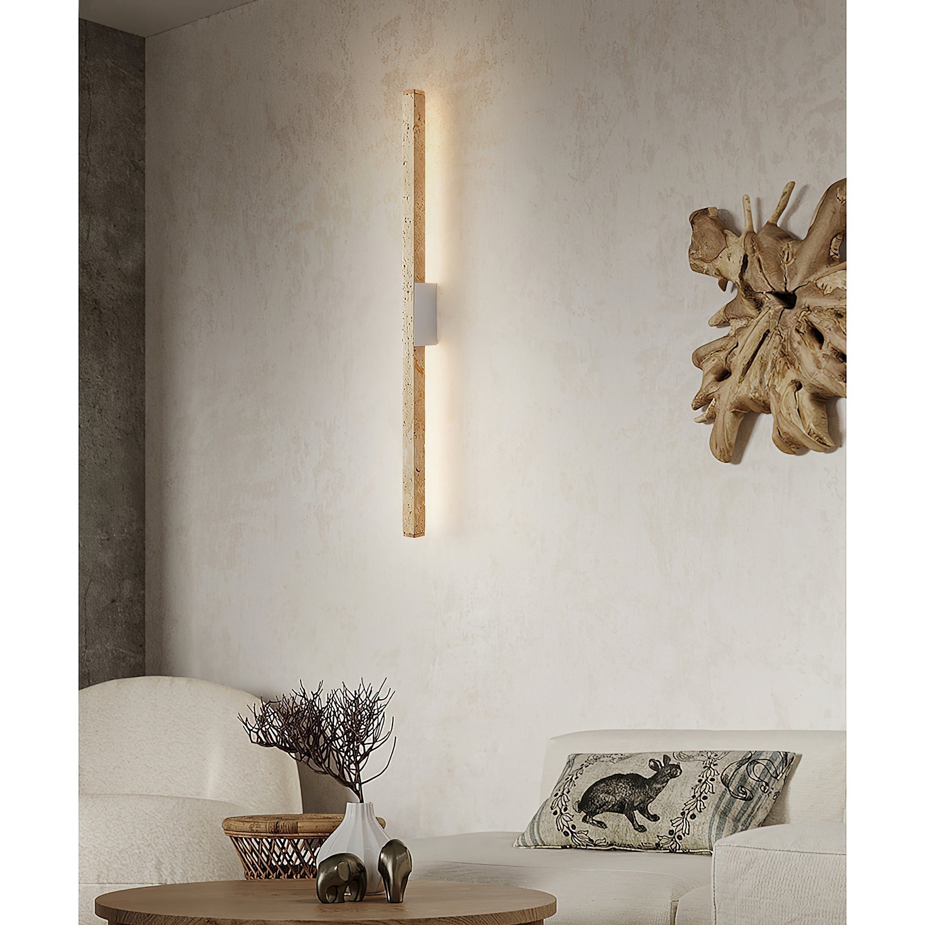 Vivyna Travertine Wall Lamp