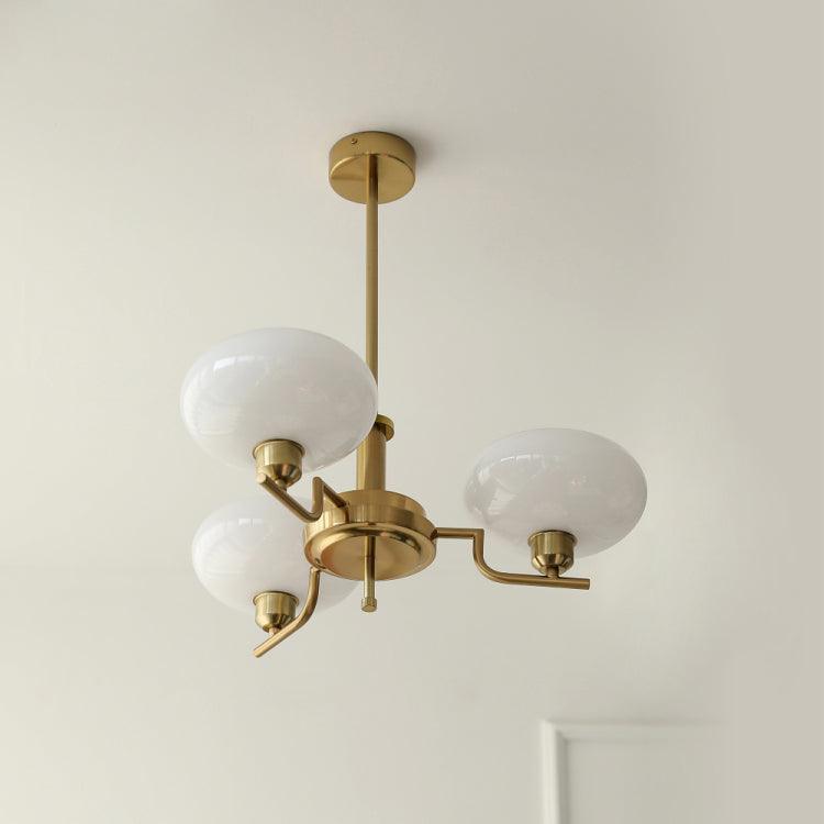 Amino Pendant Lamp Glass Globe Brass Frame