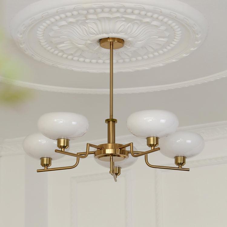 Amino Pendant Lamp Glass Globe Brass Frame