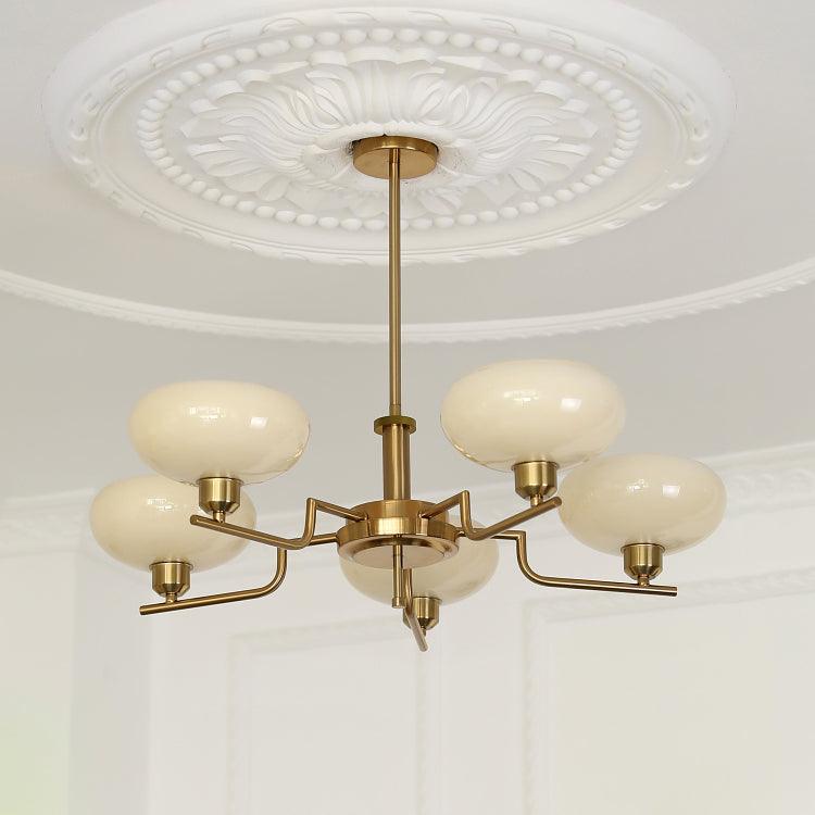 Amino Pendant Lamp Glass Globe Brass Frame