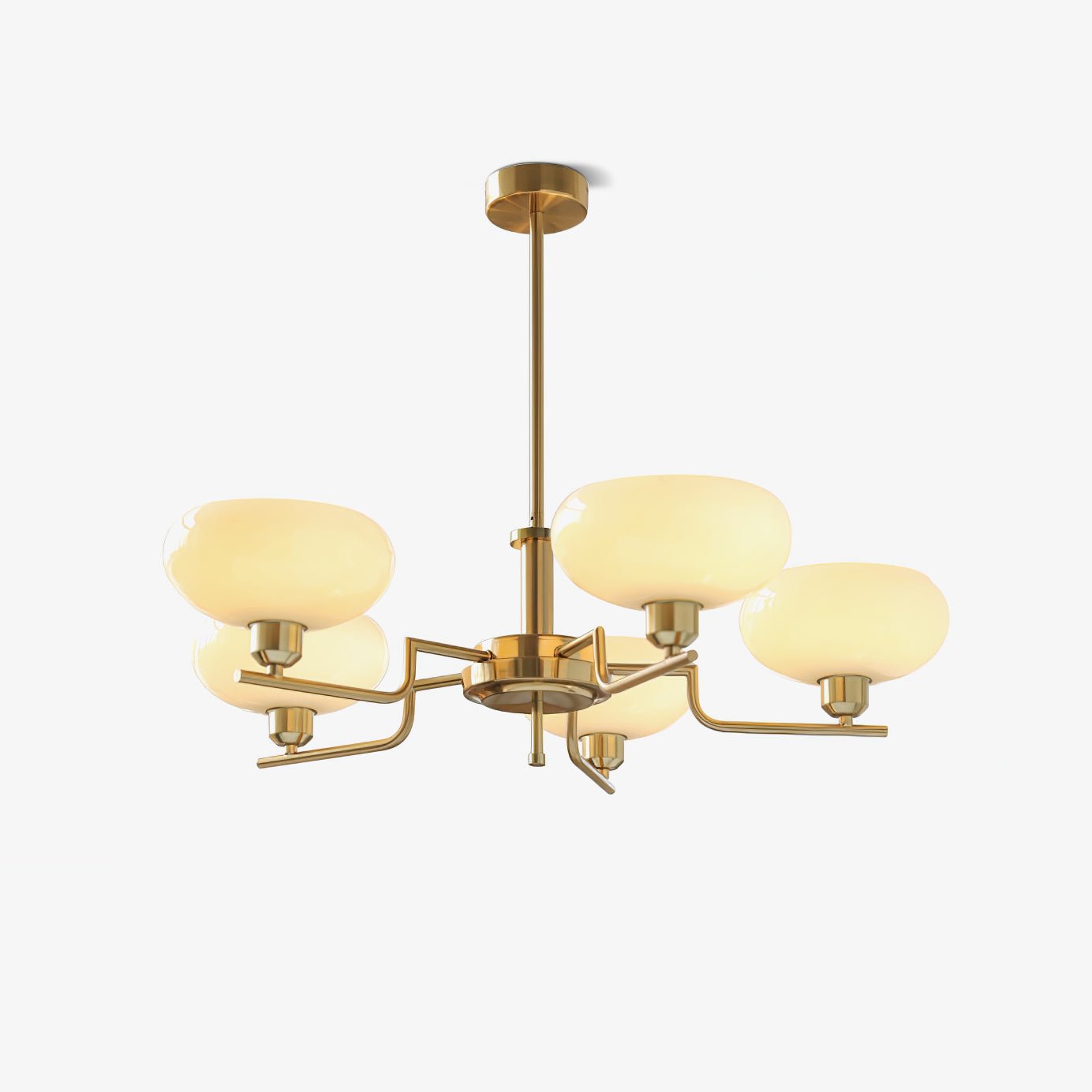 Amino Pendant Lamp Glass Globe Brass Frame