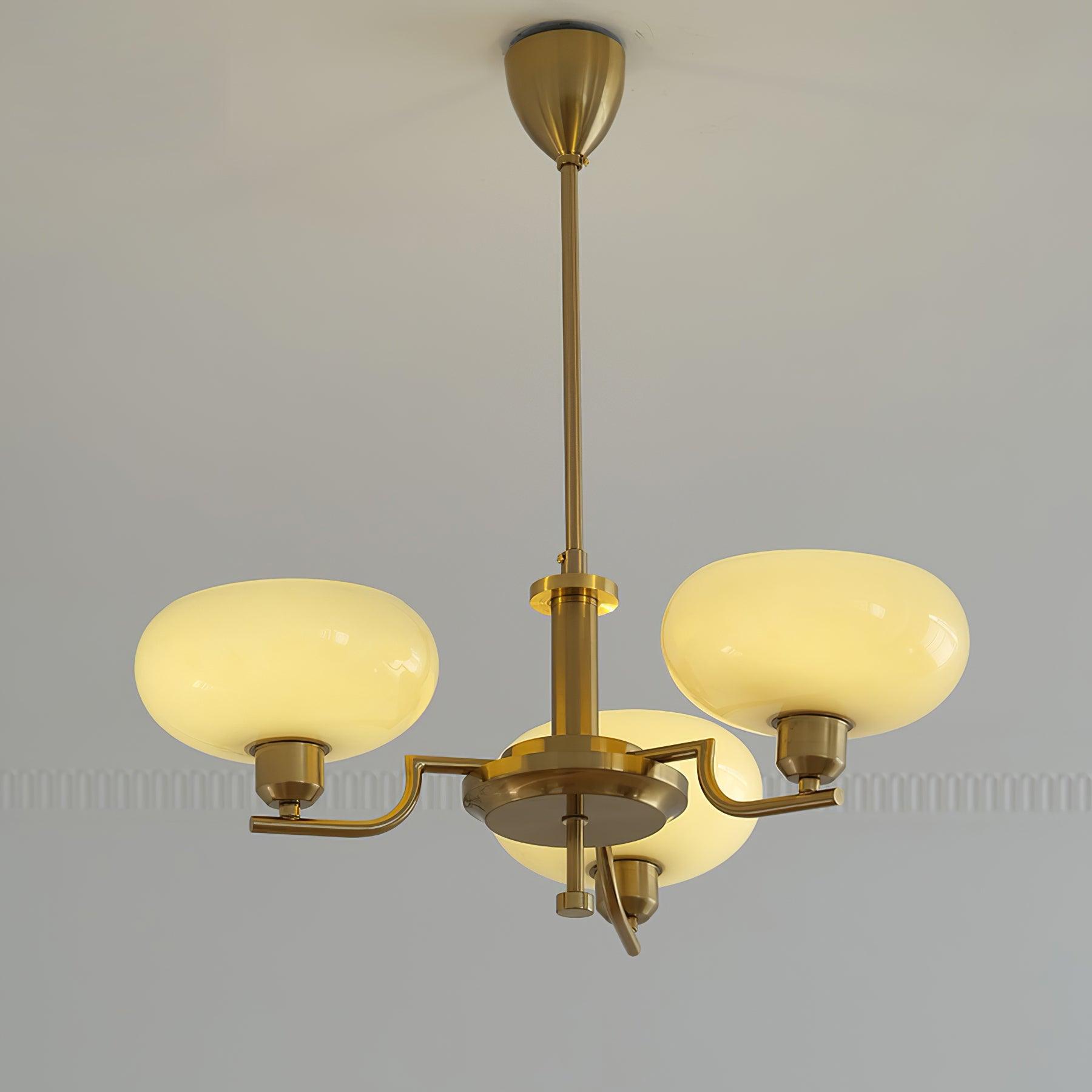 Amino Pendant Lamp Glass Globe Brass Frame