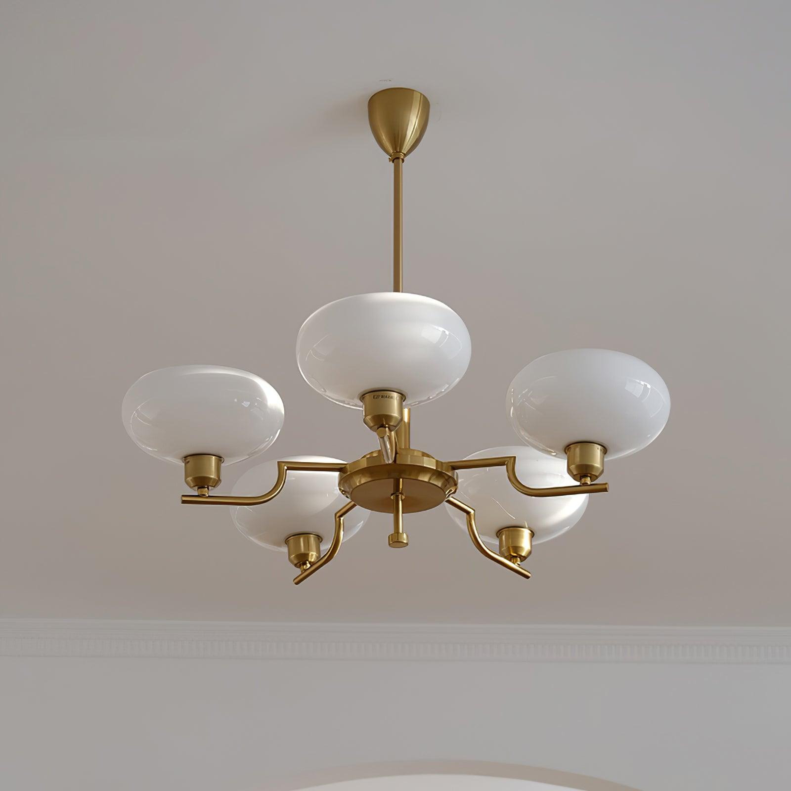Amino Pendant Lamp Glass Globe Brass Frame