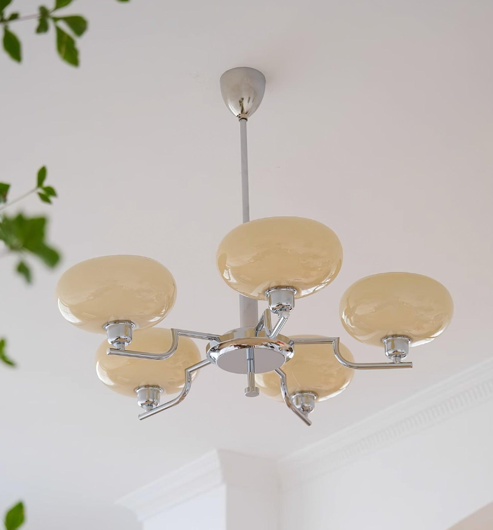 Amino Pendant Lamp Glass Globe Brass Frame
