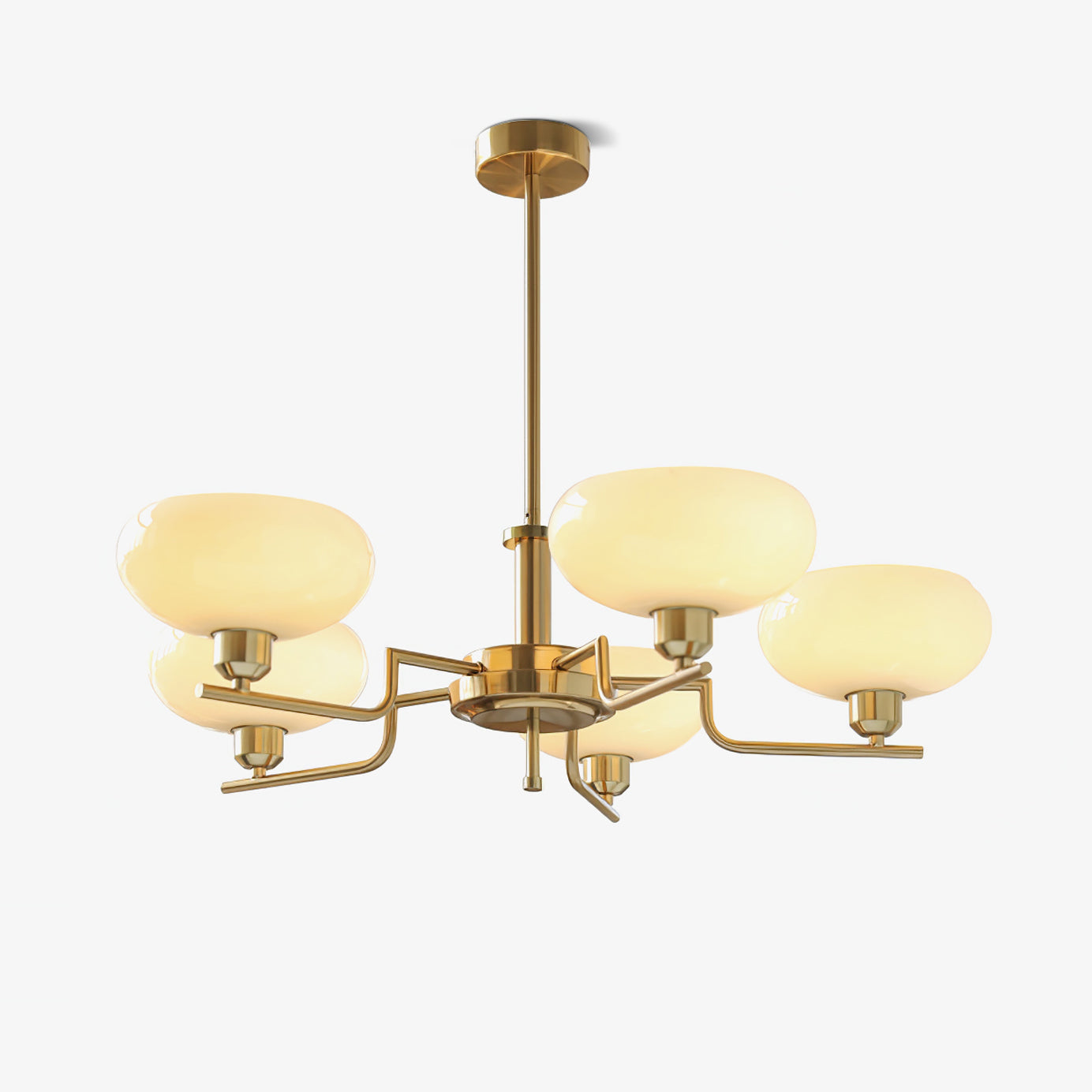 Amino Pendant Lamp Glass Globe Brass Frame