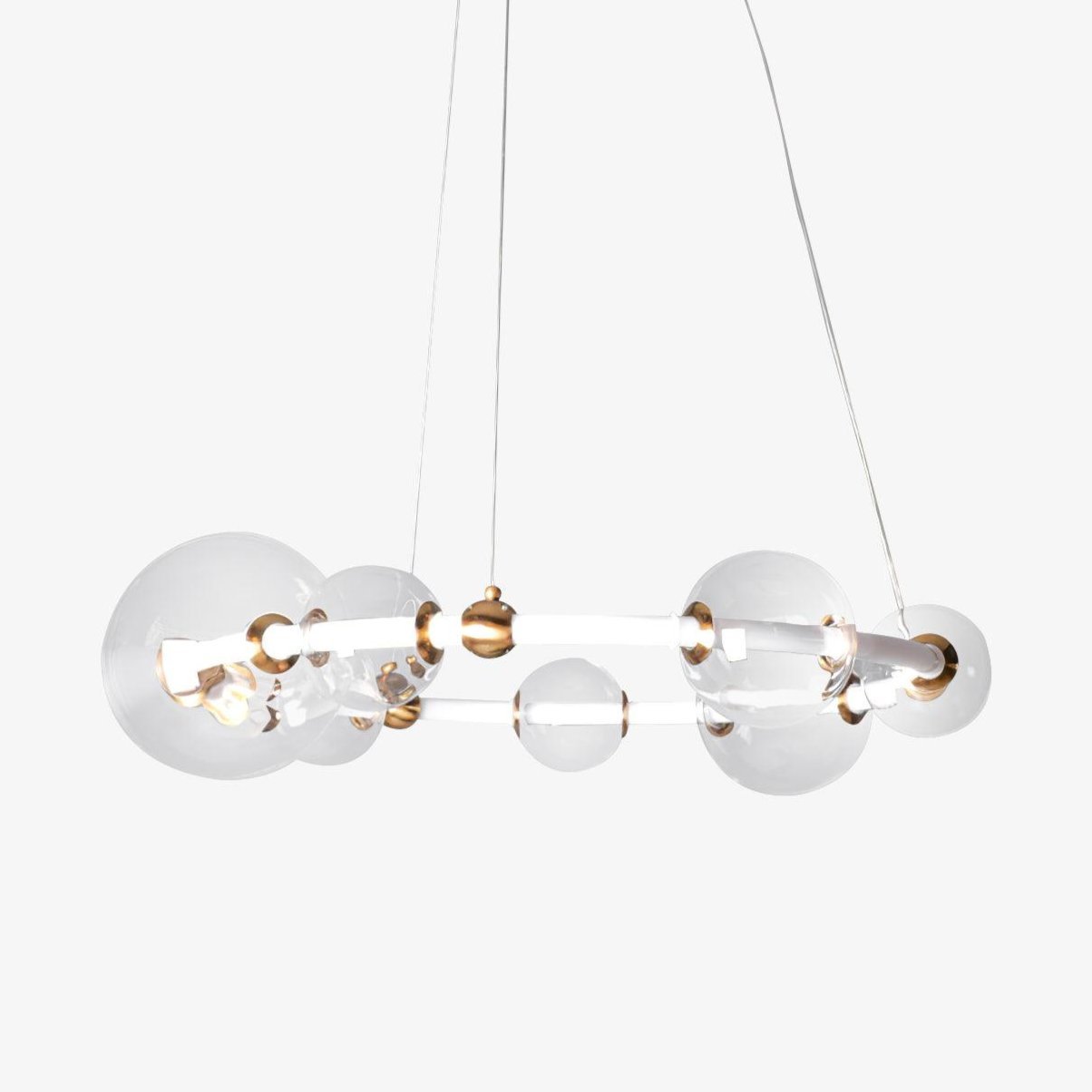 Cera Chandelier Bubble Clear Ring Contemporary Minimalist