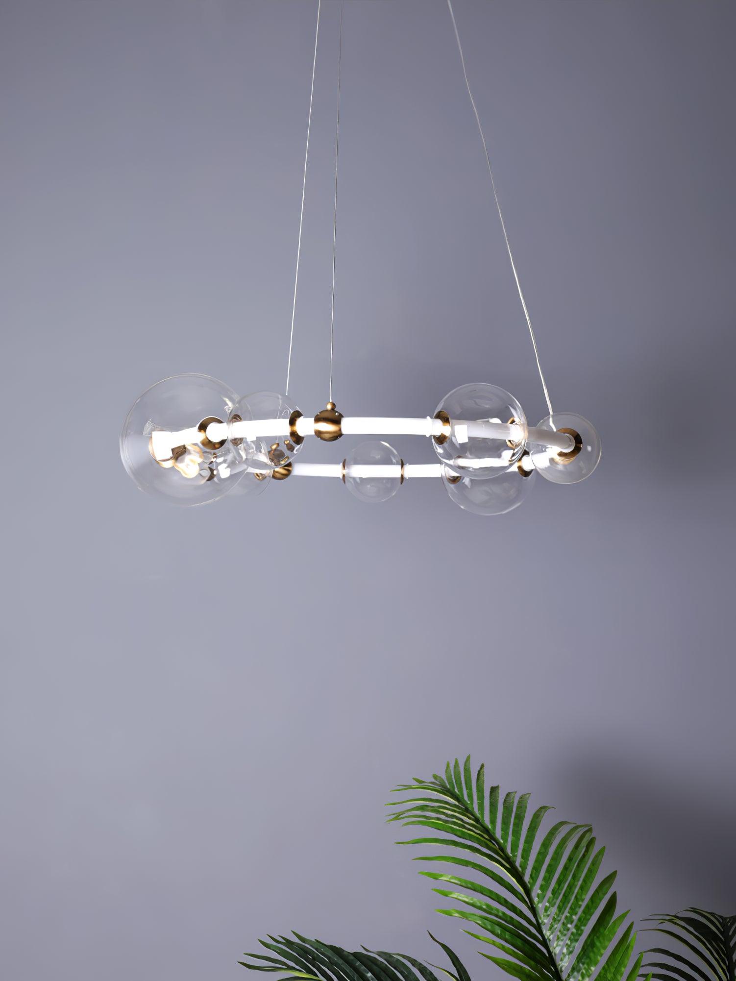 Cera Chandelier Bubble Clear Ring Contemporary Minimalist
