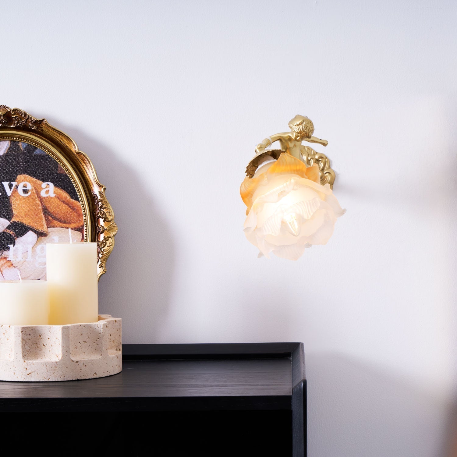 Bex Flying Angel Glass Wall Light