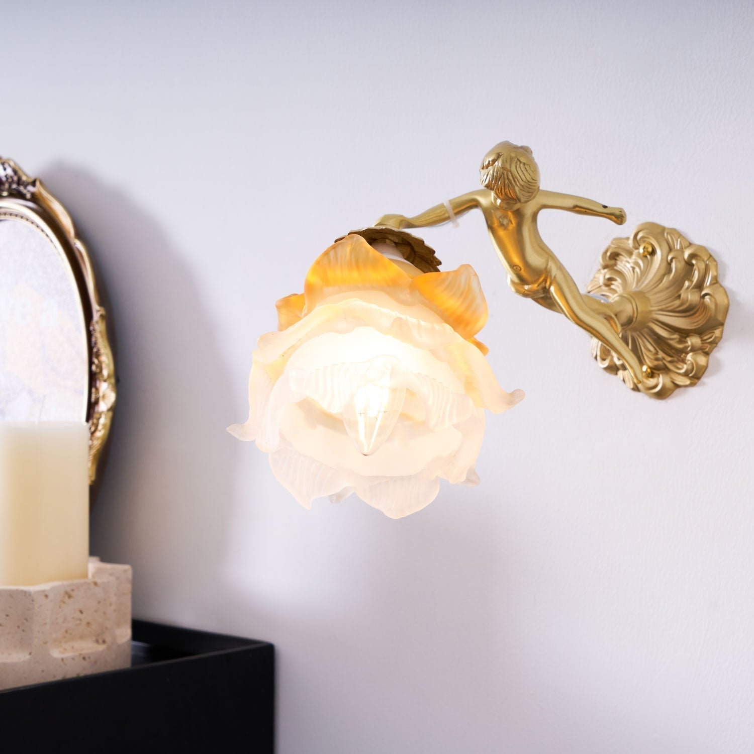 Bex Flying Angel Glass Wall Light