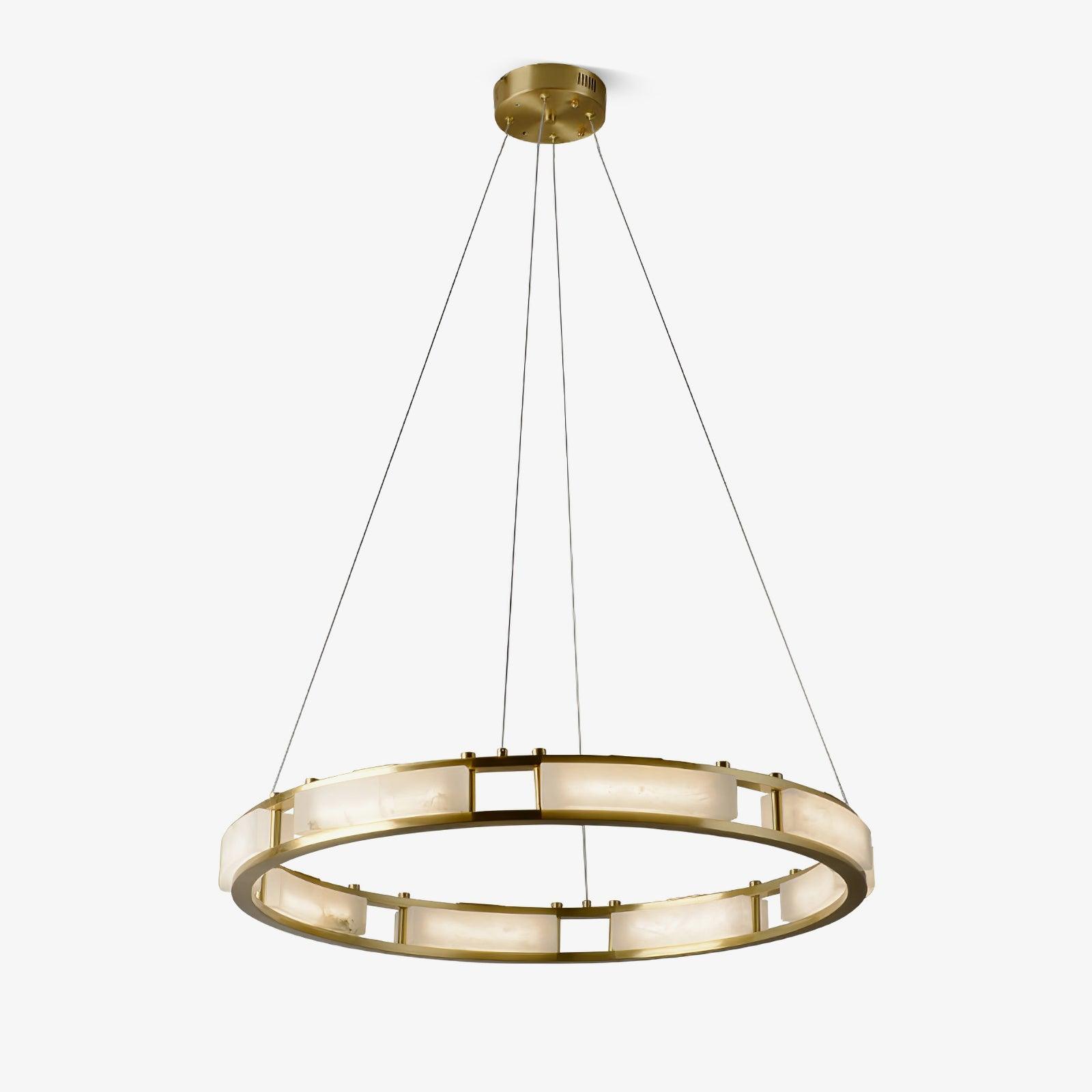 Dythan Minimalist Alabaster Ring Pendant Light