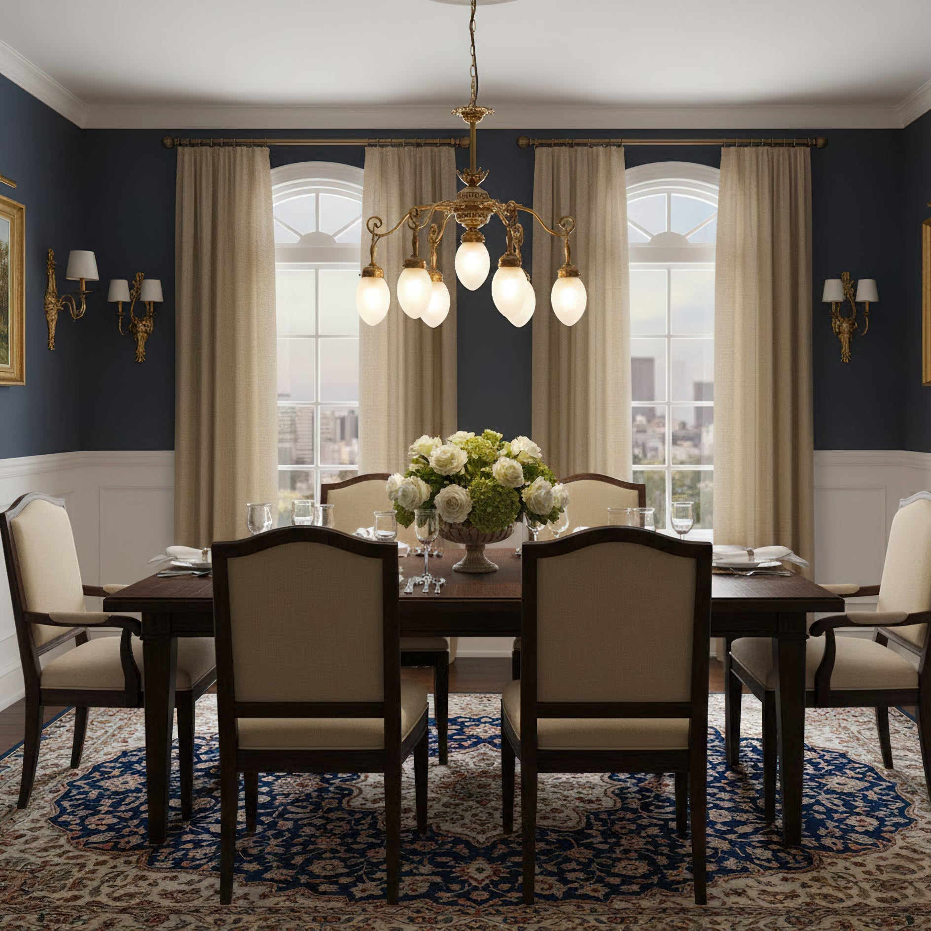 Quezal Chandelier