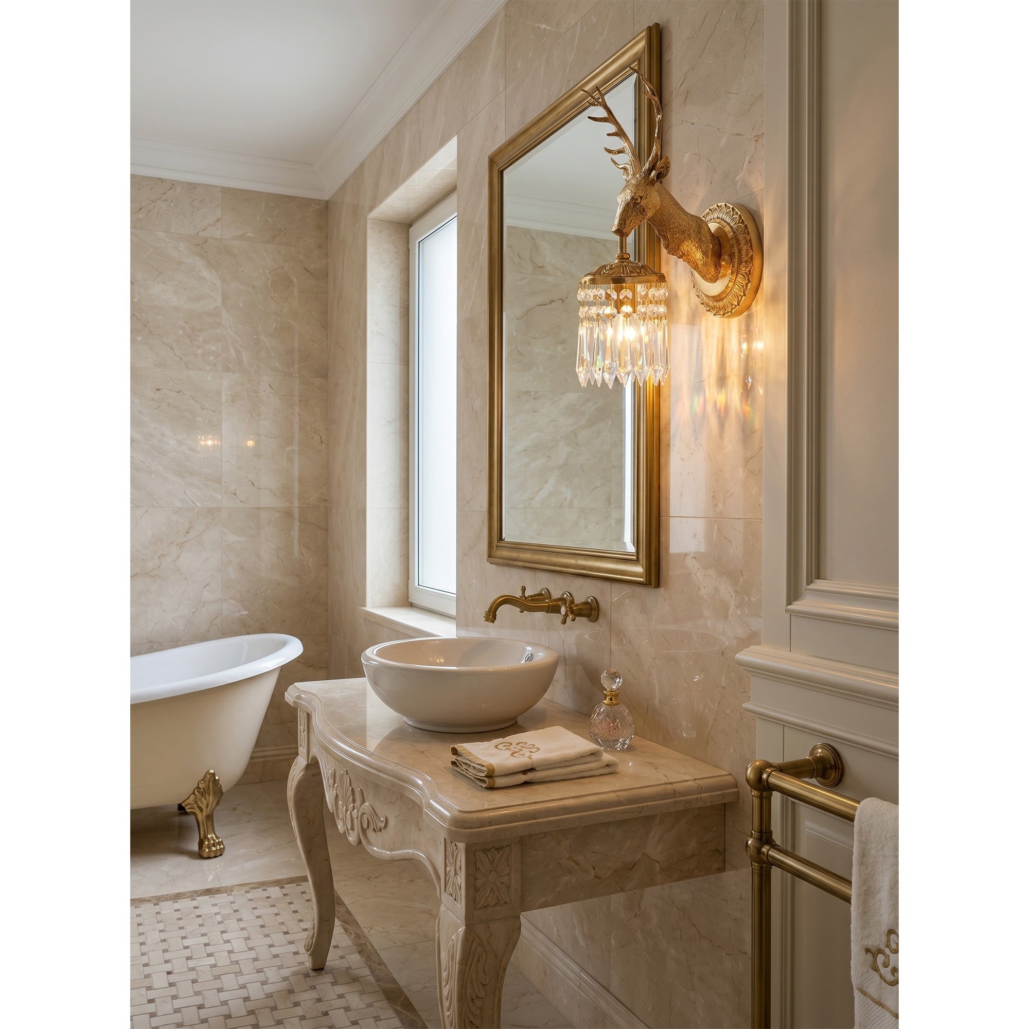 Valeridge Antler Crystal Indoor Wall Light