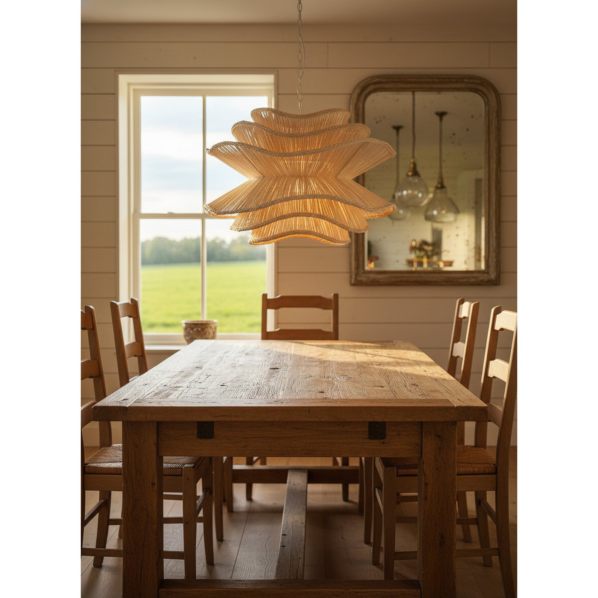 Miraford Rattan Chandelier