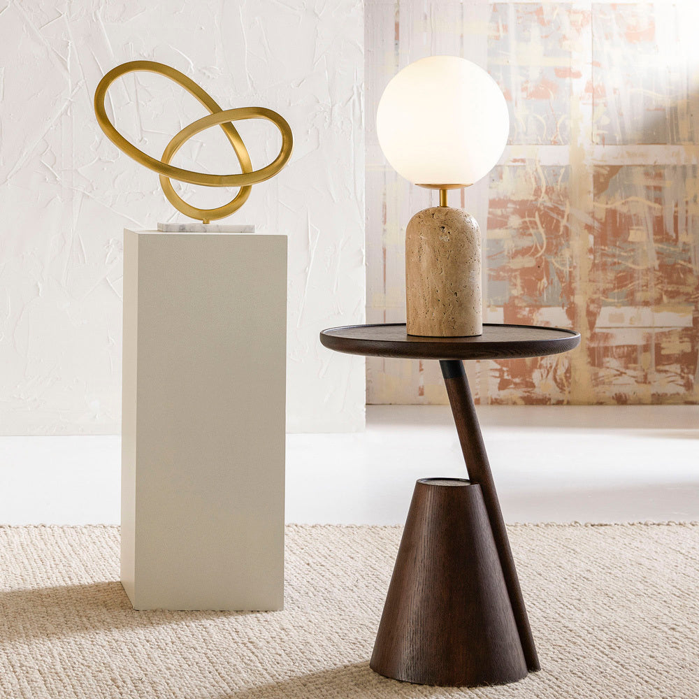 Nuvor Travertine Table Lamp
