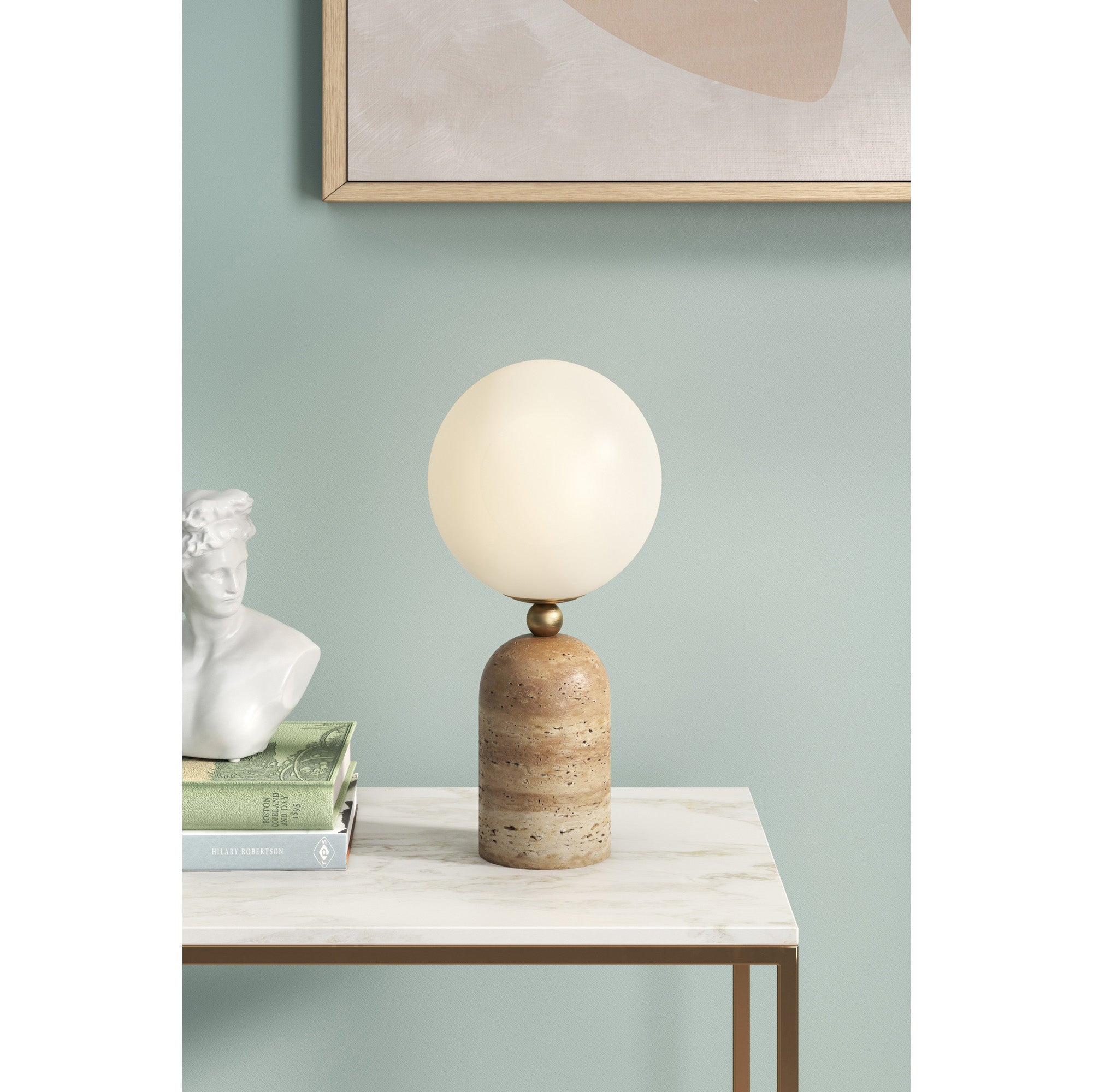 Nuvor Travertine Table Lamp