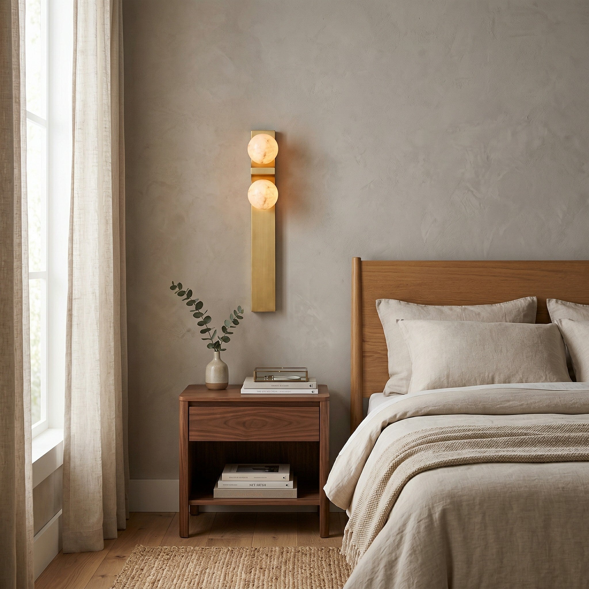Auralen Alabaster Wall Sconce