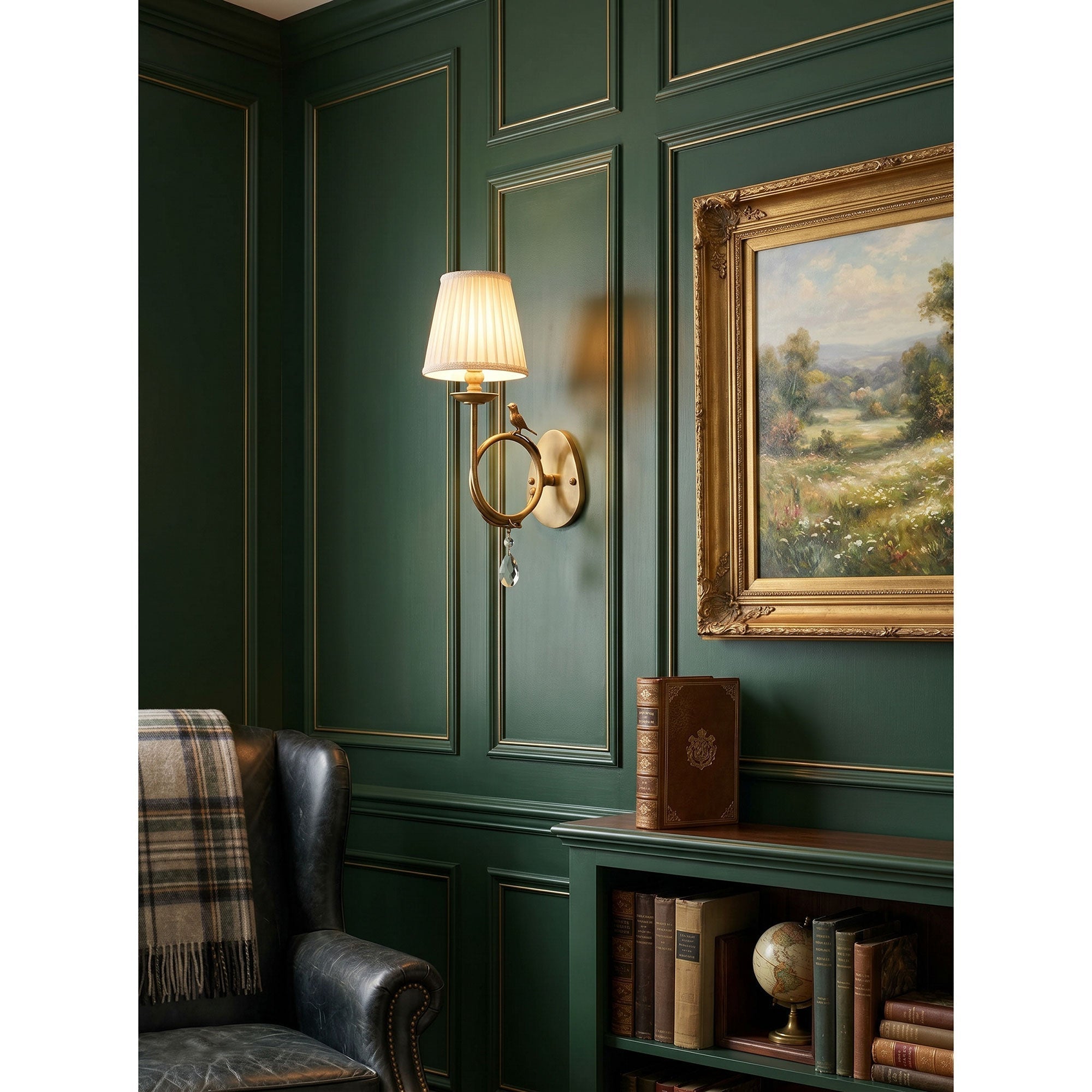 Orvienne Bird Fabric Wall Sconce