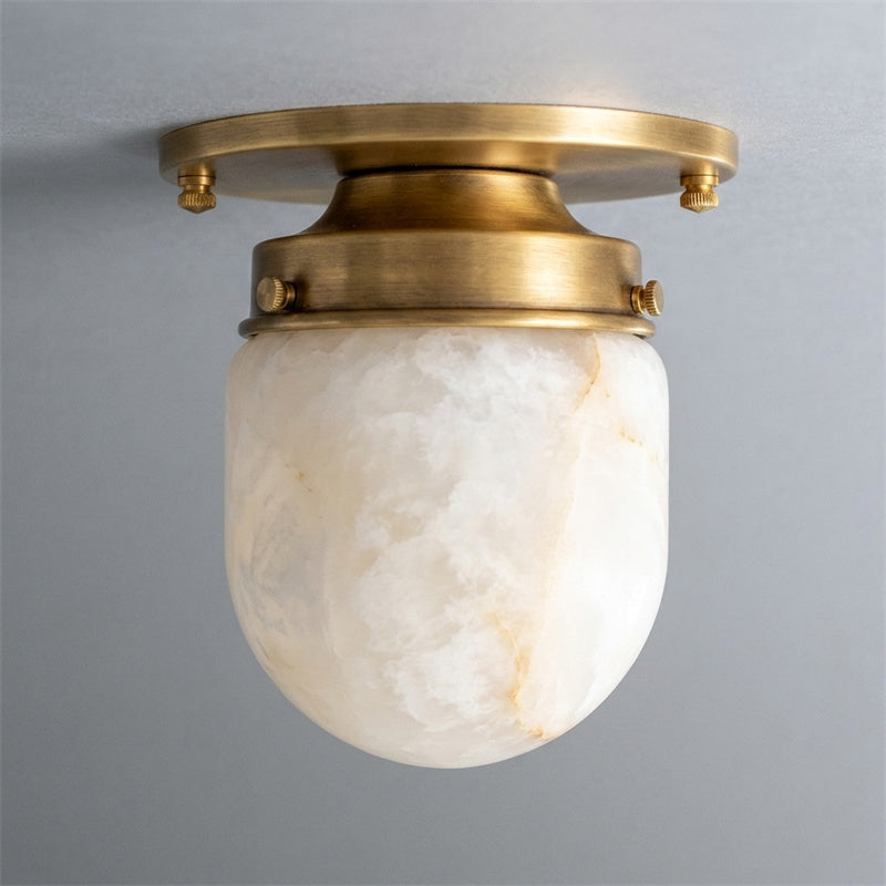 Ardenvale Shaped Alabaster Flush Mount Ceiling Light