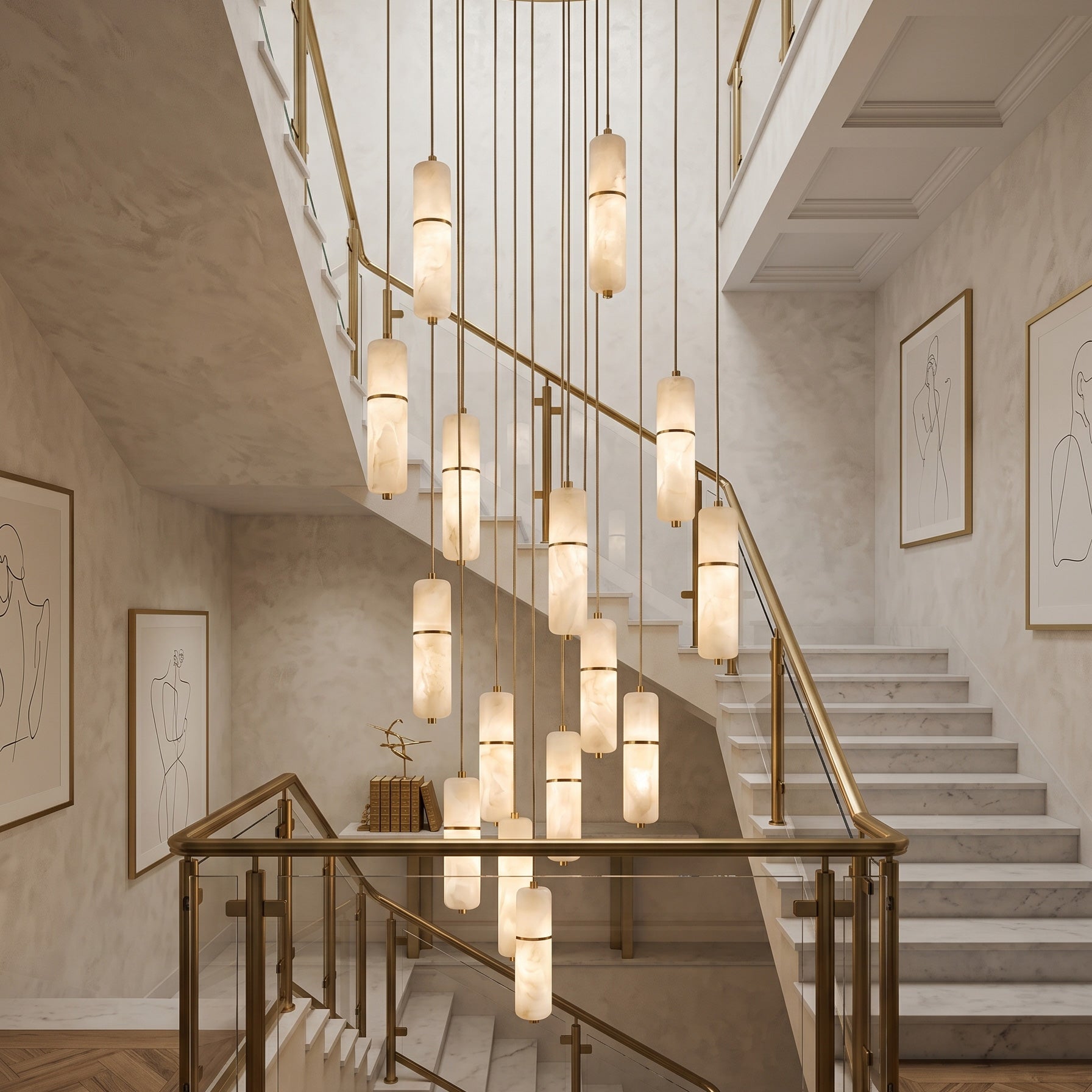 Doverhaven Alabaster Chandelier