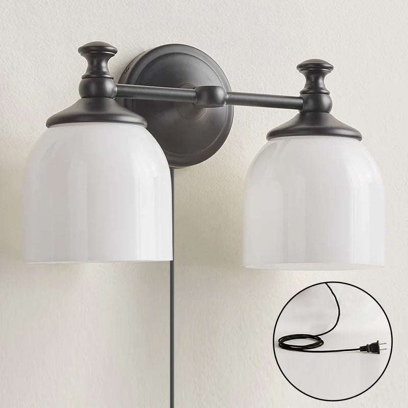 Celiaya Chart Glass Plug-in Wall Sconce