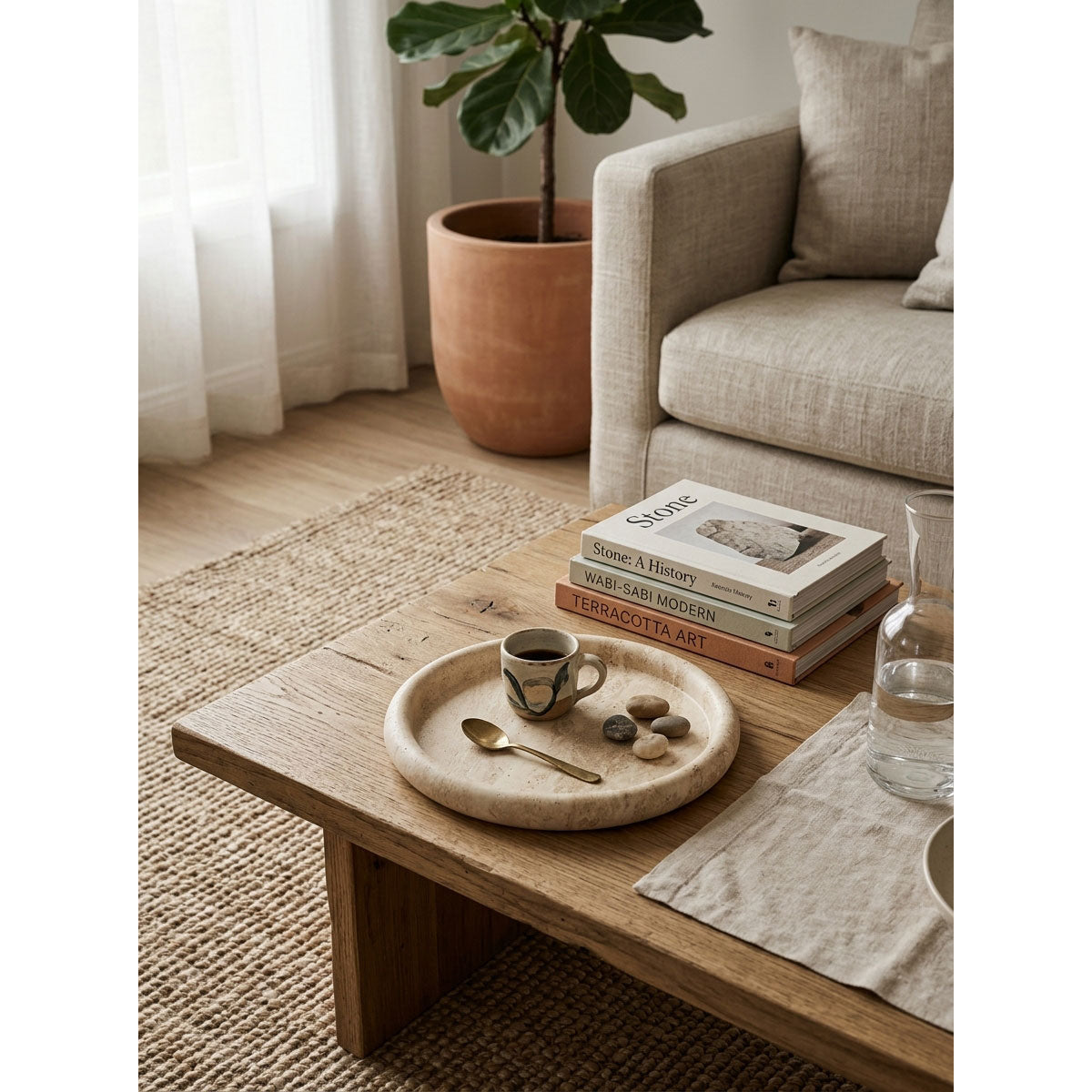 Vardenford Travertine Tray